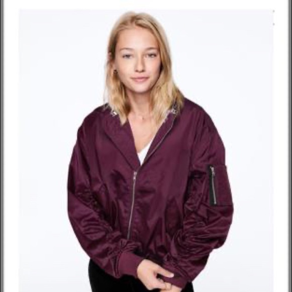 Flight jacket from pink